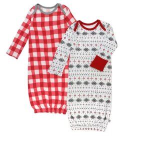 0-6mo ORGANIC 2-Pack Cotton Sleeper Gown